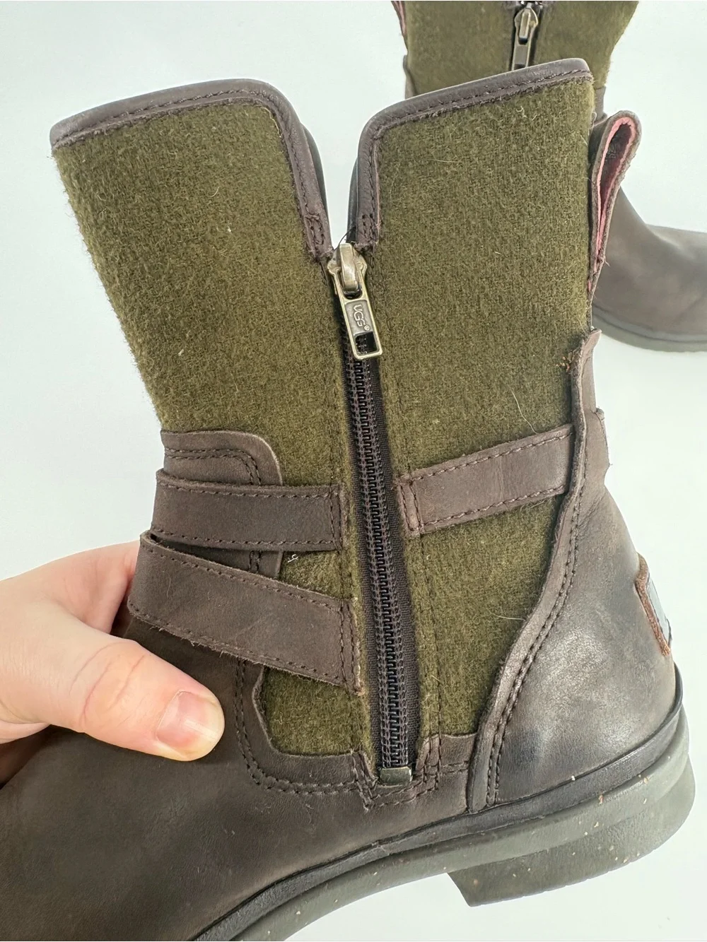Ugg Simmens Green and Brown Cold-Weather Waterproof Boots